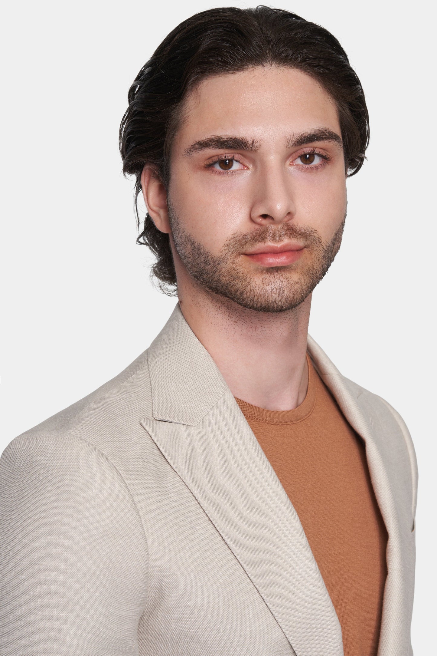 Bespoke Tailored Suit – Beige | Custom Fit & Fabric | Bright Moons