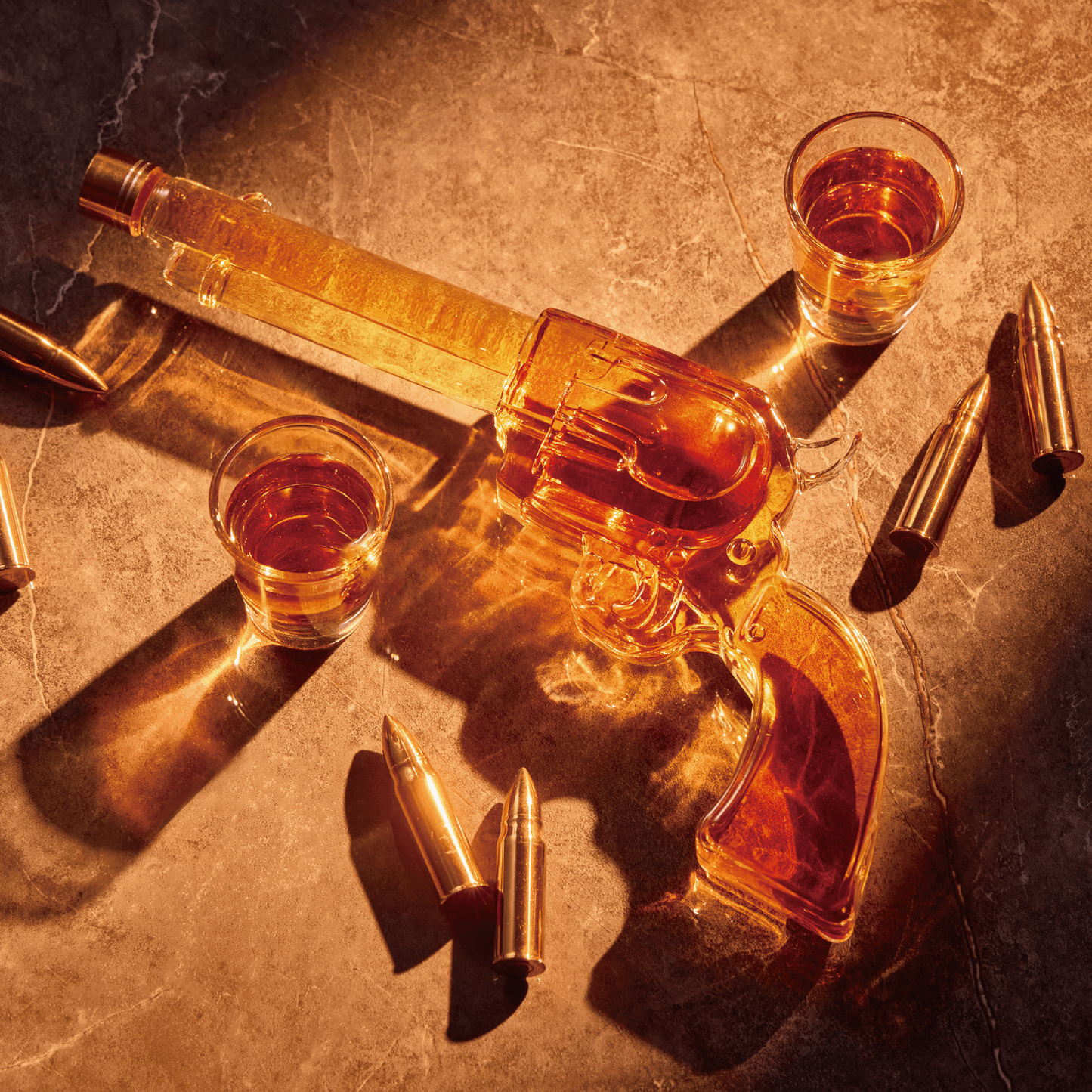 Revolver Whiskey Decanter Set | Handcrafted Borosilicate Glass
