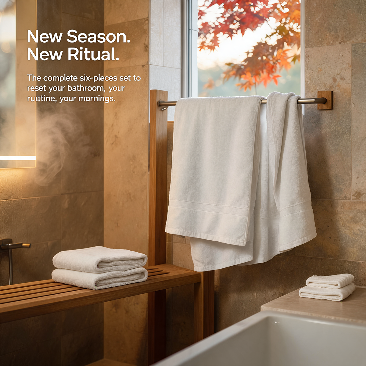 Organic Bath Towel Set – 6-Piece 700 GSM GOTS-Certified Turkish Cotton | ecobrands®