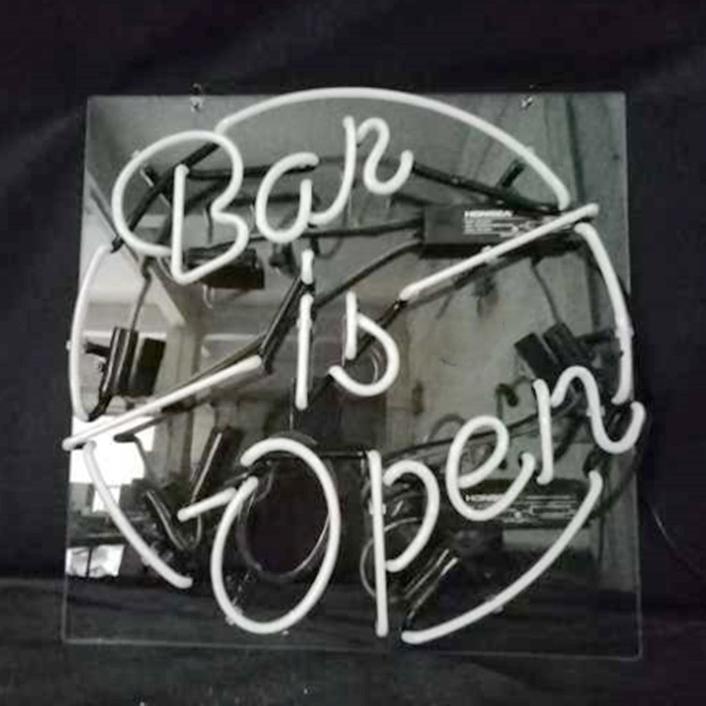 Bar Is Open Neon Sign | Real Glass Tube & Acrylic Backboard