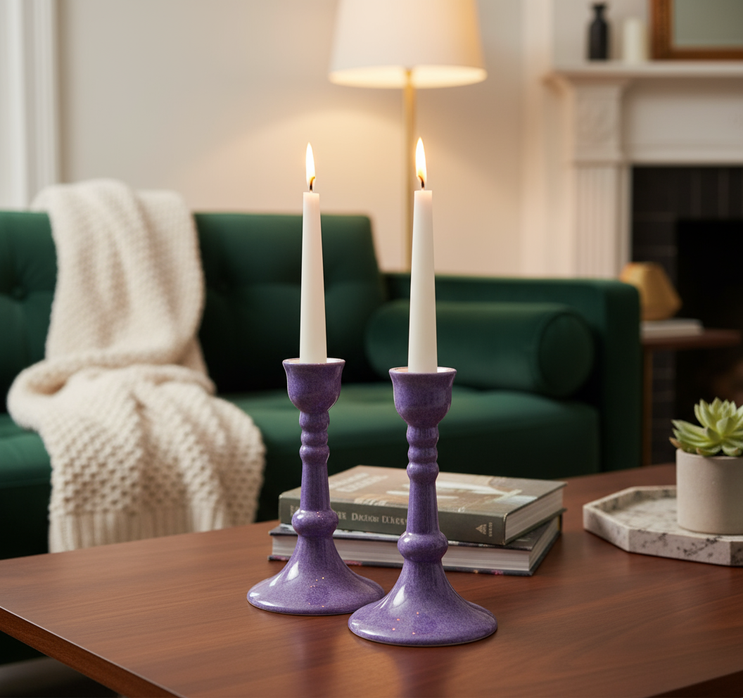 Memorial Ceramic Candle Stick Holders