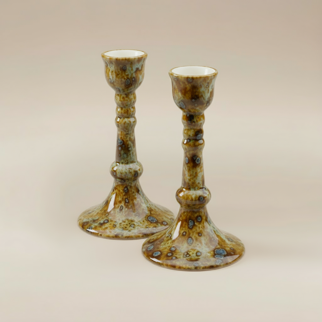 Memorial Ceramic Candle Stick Holders