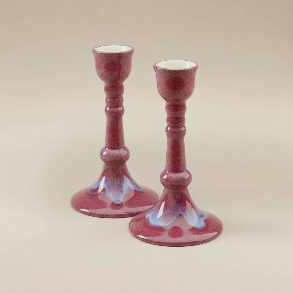 Memorial Ceramic Candle Stick Holders