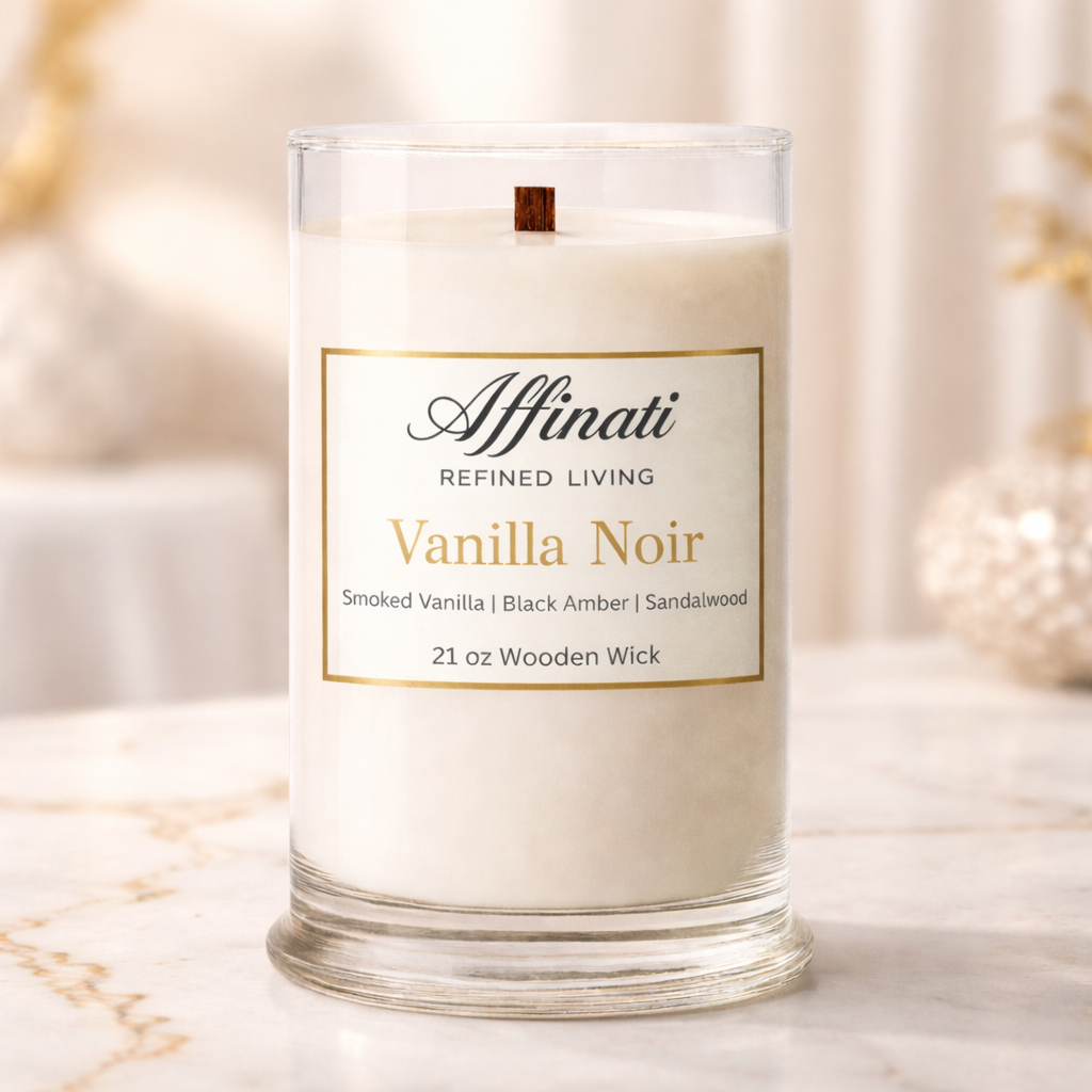 Vanilla Noir Wooden Wick Candle – 21 oz