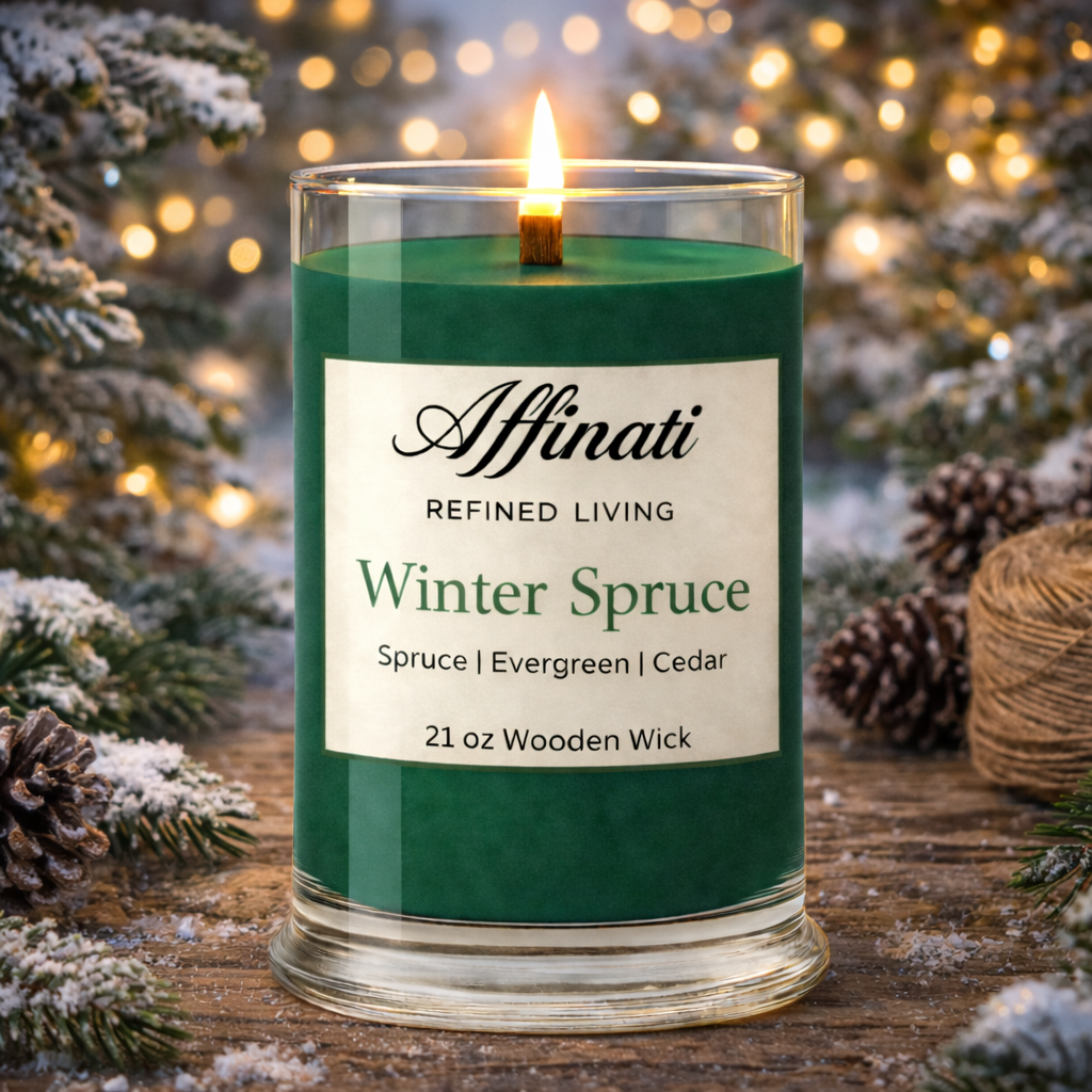 Winter Spruce Wooden Wick Candle – 21 oz