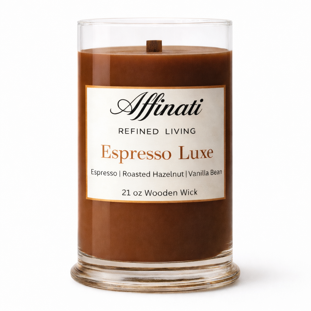 Espresso Luxe Wooden Wick Candle – 21 oz
