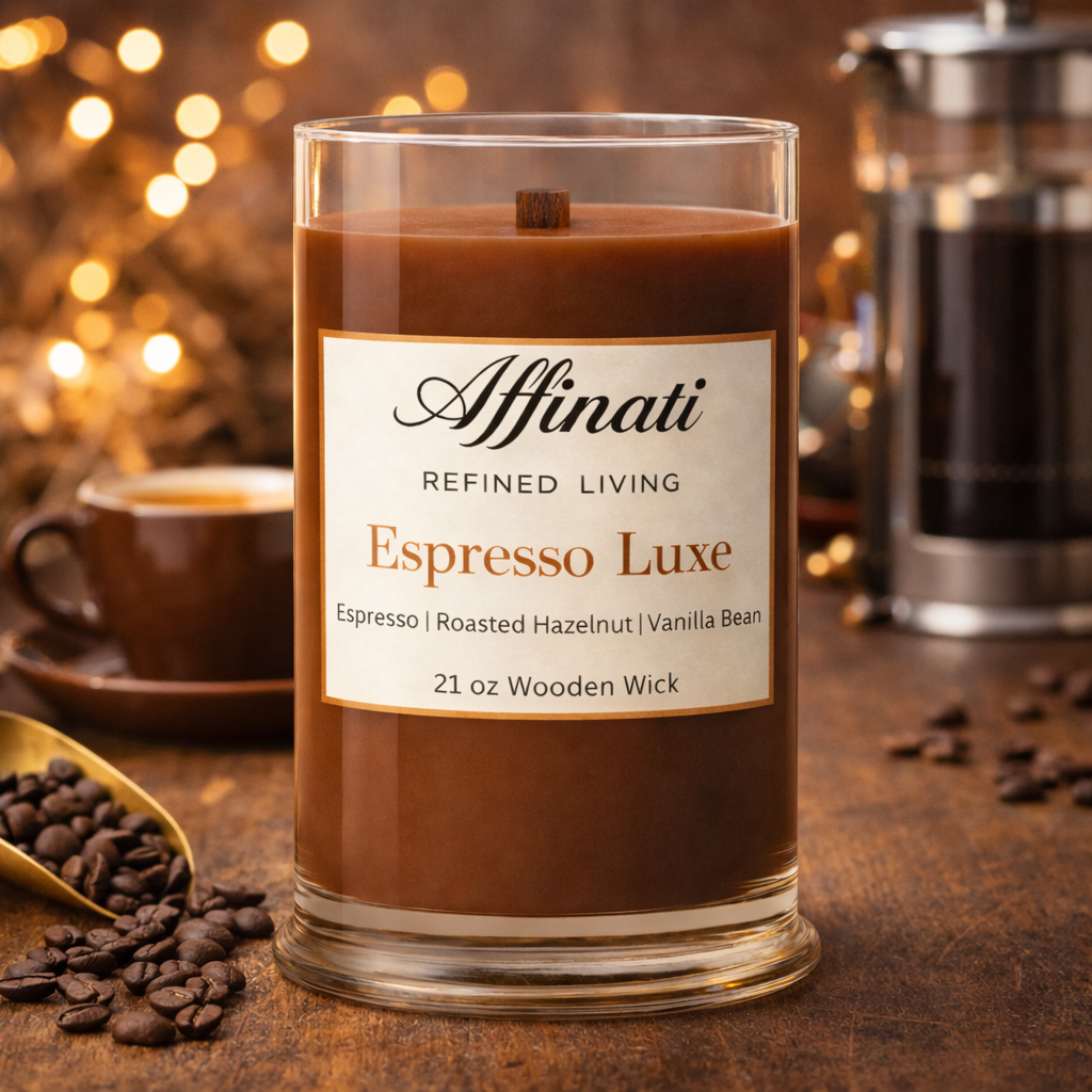Espresso Luxe Wooden Wick Candle – 21 oz