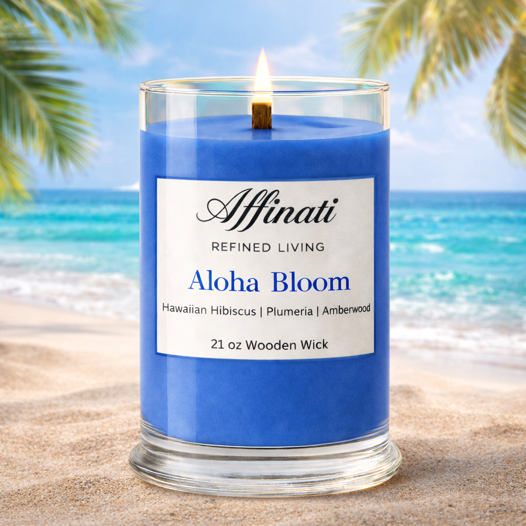 Aloha Bloom Wooden Wick Candle – 21 oz