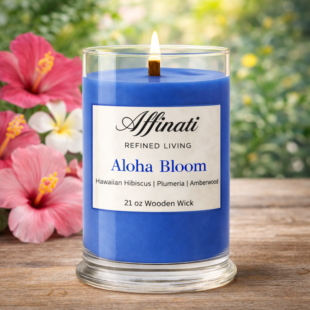 Aloha Bloom Wooden Wick Candle – 21 oz
