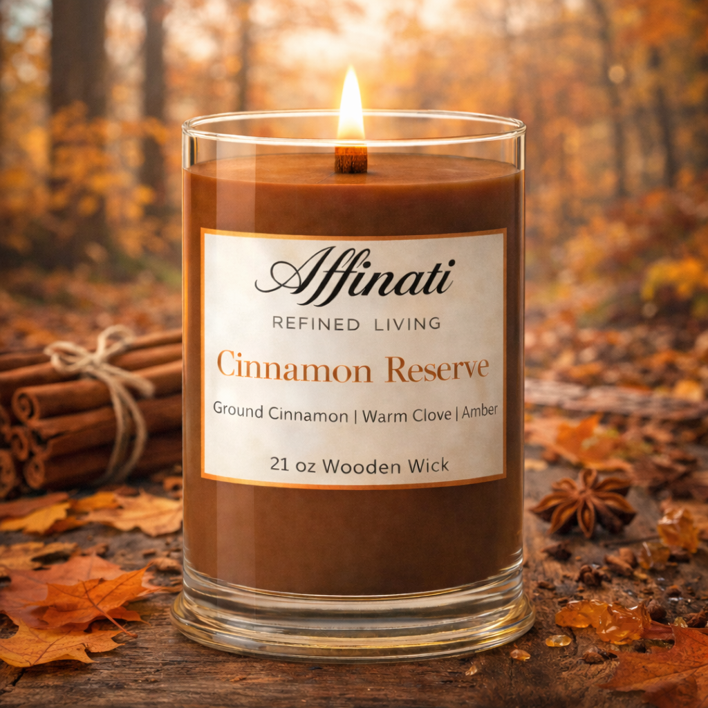 Cinnamon Reserve Wooden Wick Candle – 21 oz