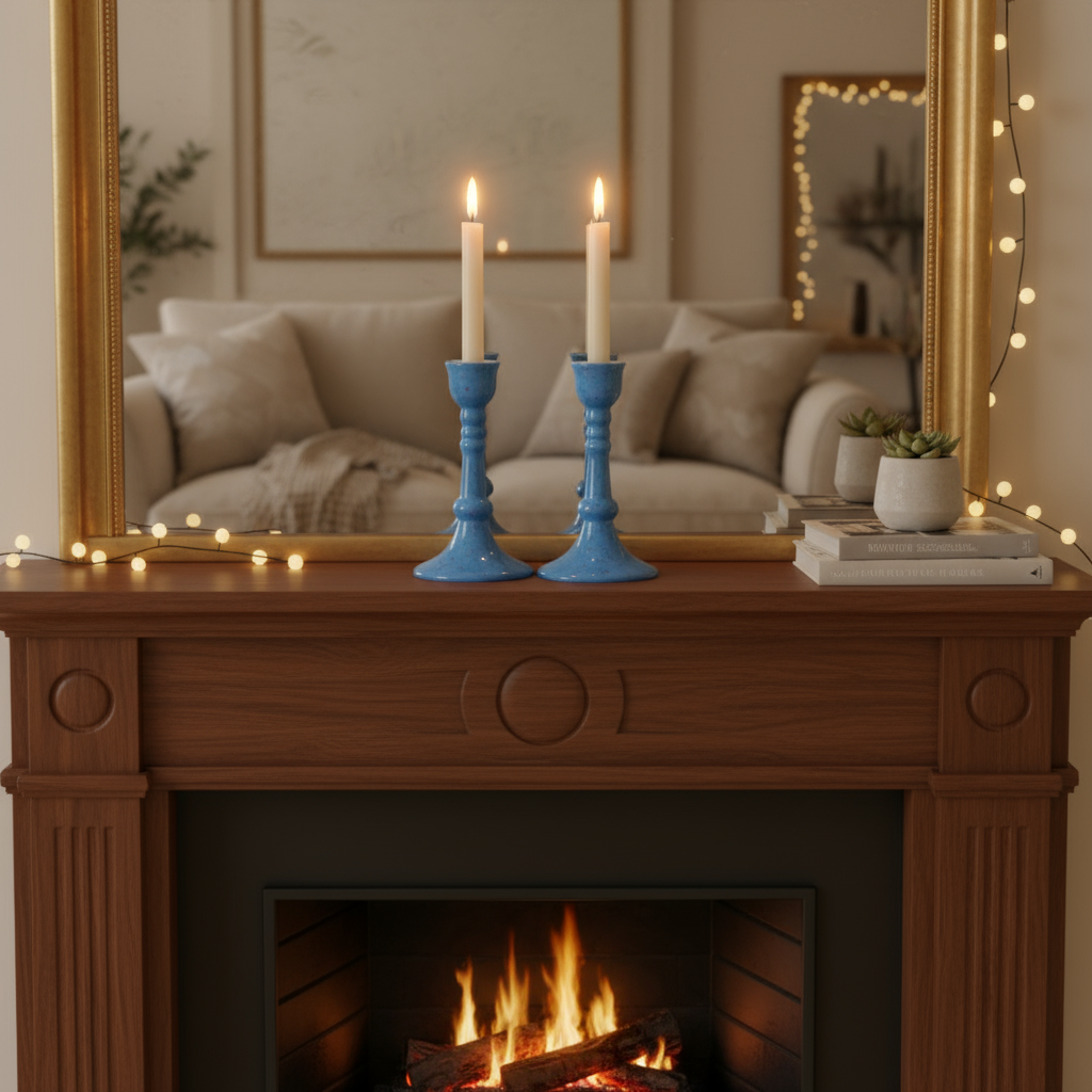 Memorial Ceramic Candle Stick Holders