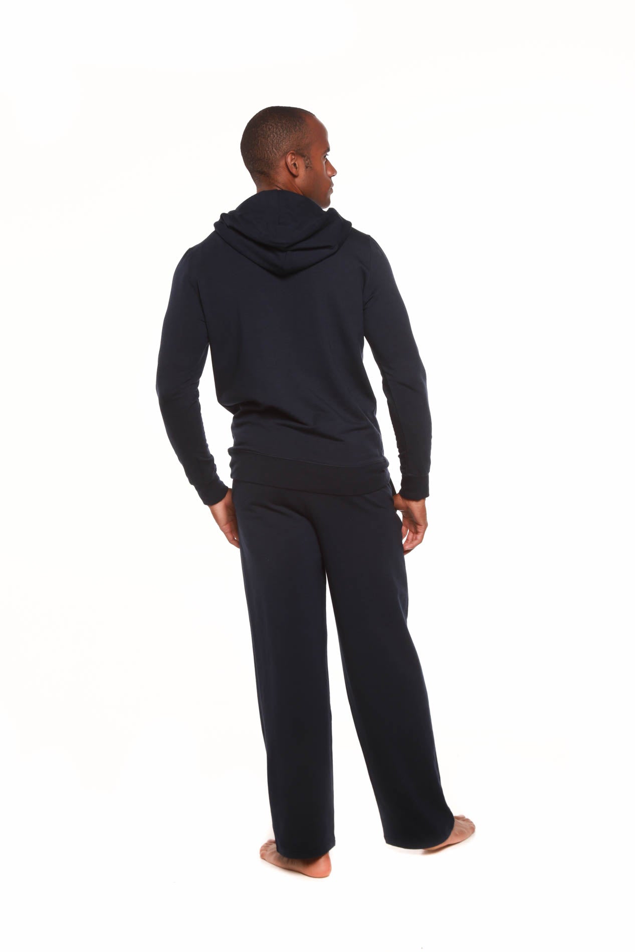 Men's Henley Bamboo Viscose Fleece Hoodie & Lounge Pants Set