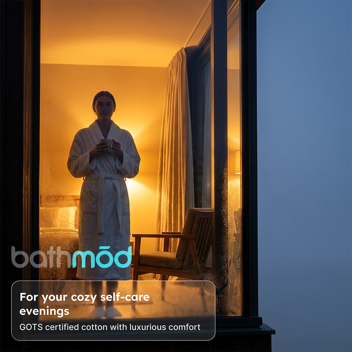 Organic Bathrobe & Slipper Set – 700 GSM Turkish Cotton | ecobrands®