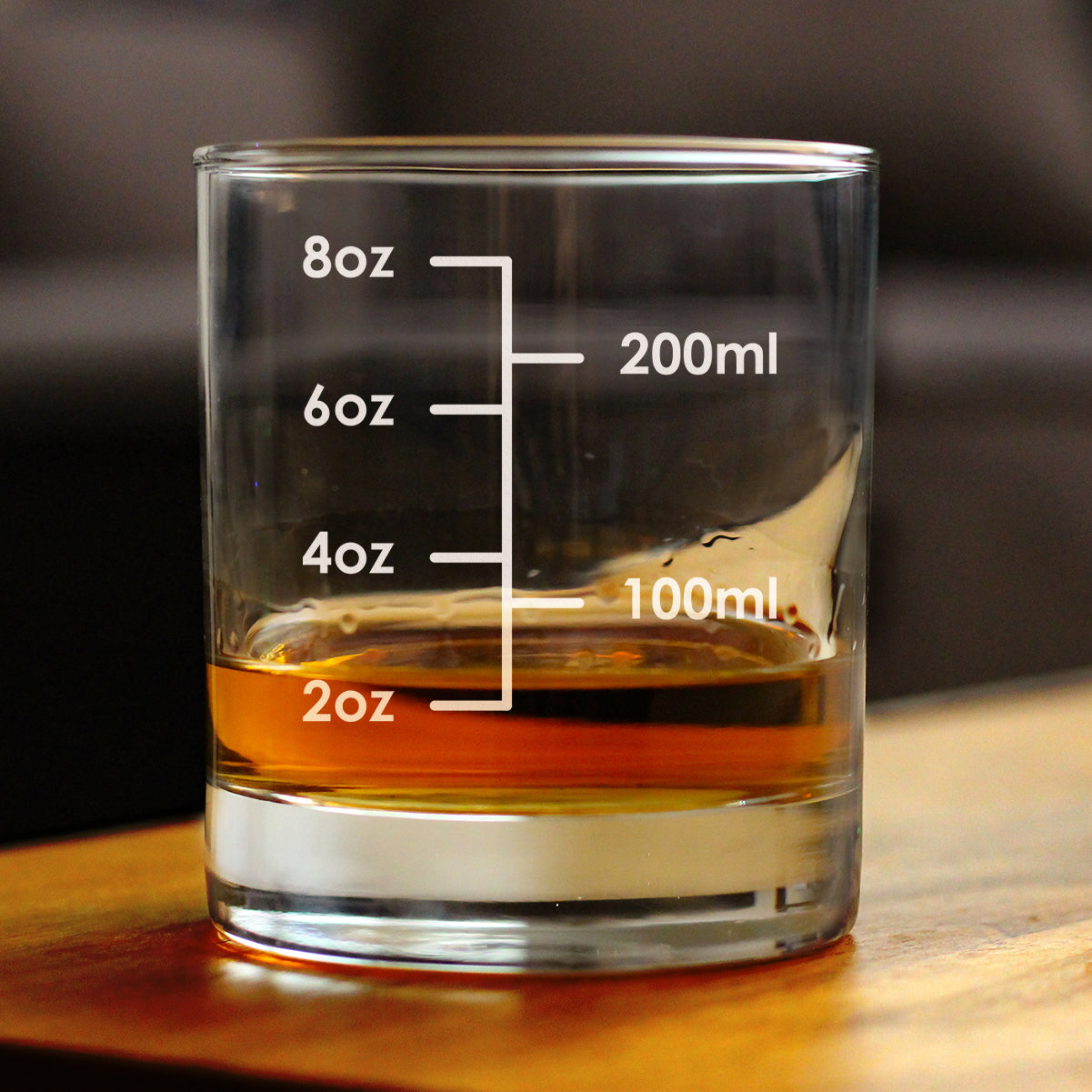Engraved Measuring Whiskey Rocks Glass | 10oz Old Fashioned Glass by bevvee