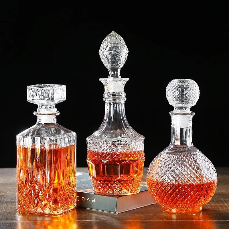 Lead-Free Glass Whiskey Decanter | Multi-Style Barware