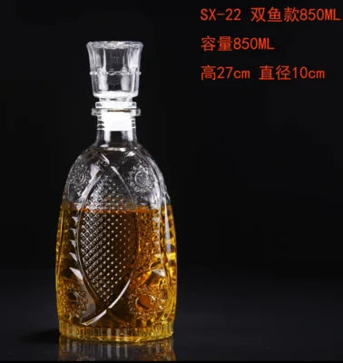 Lead-Free Glass Whiskey Decanter | Multi-Style Barware