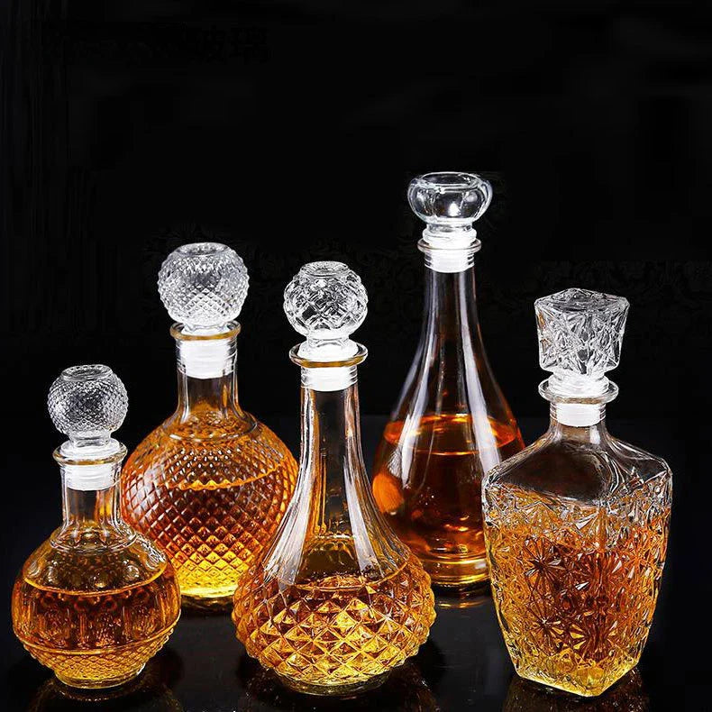 Lead-Free Glass Whiskey Decanter | Multi-Style Barware