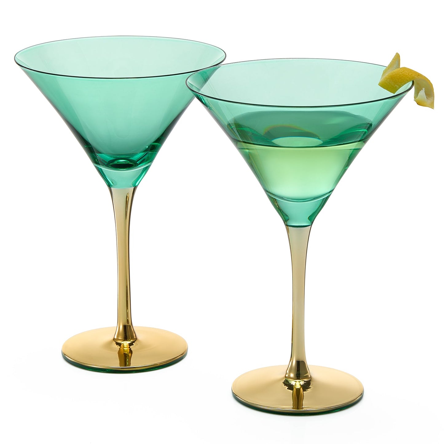 Art Deco Martini Glass Set of 4 | 8oz Cocktail Glassware