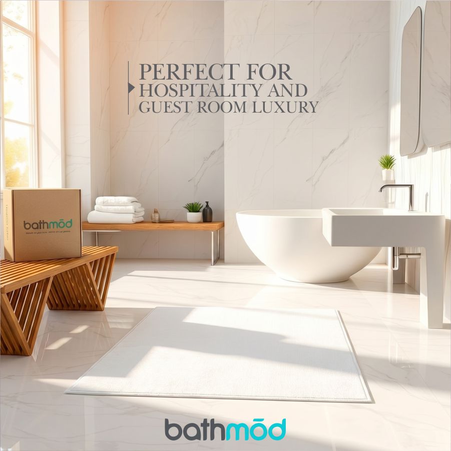 Organic Bath Mat Set – 4-Pack 1,000 GSM Turkish Cotton | ecobrands®