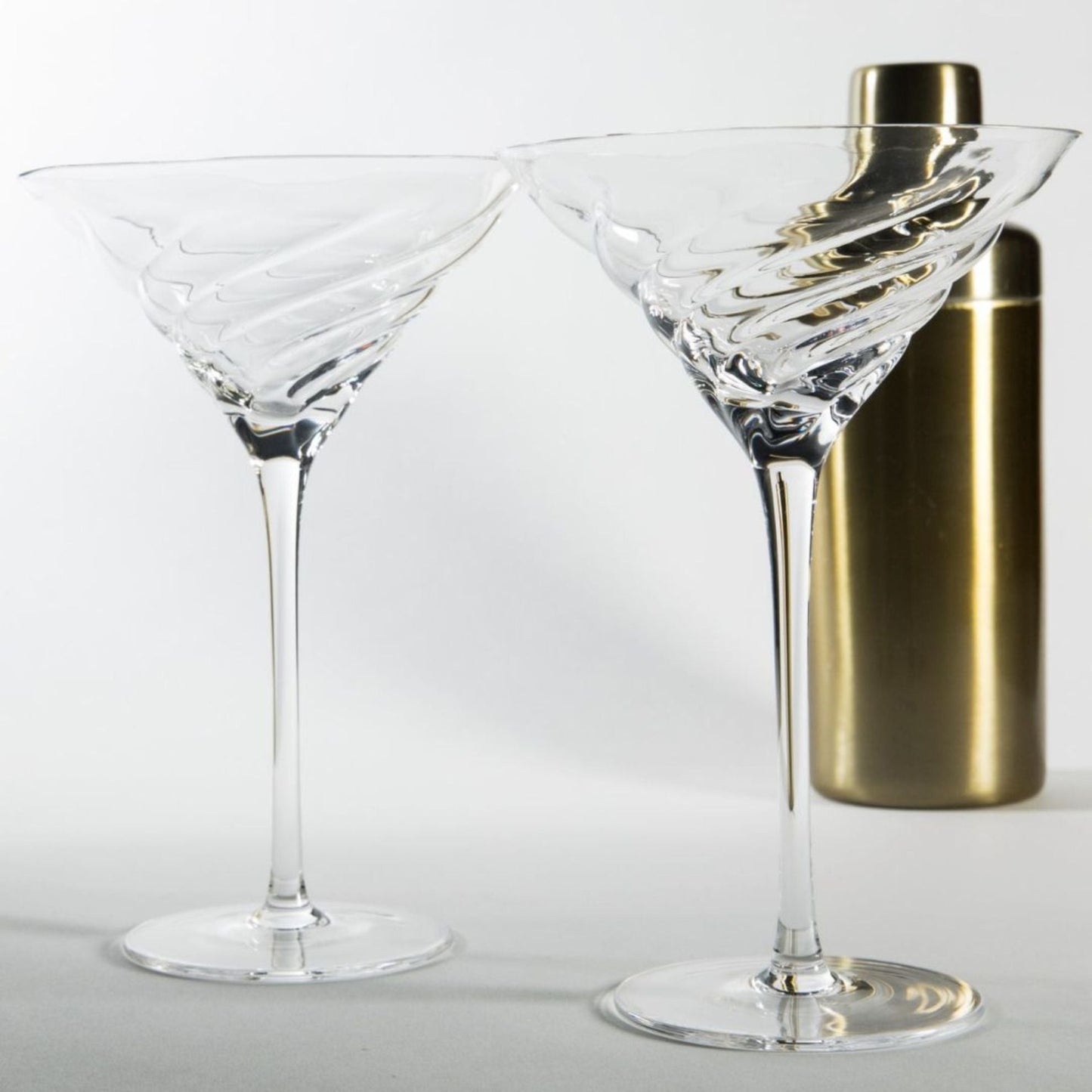 Vortex Crystal Martini Glasses – Set of 2 | Aeration Stemware | Sister.ly Drinkware