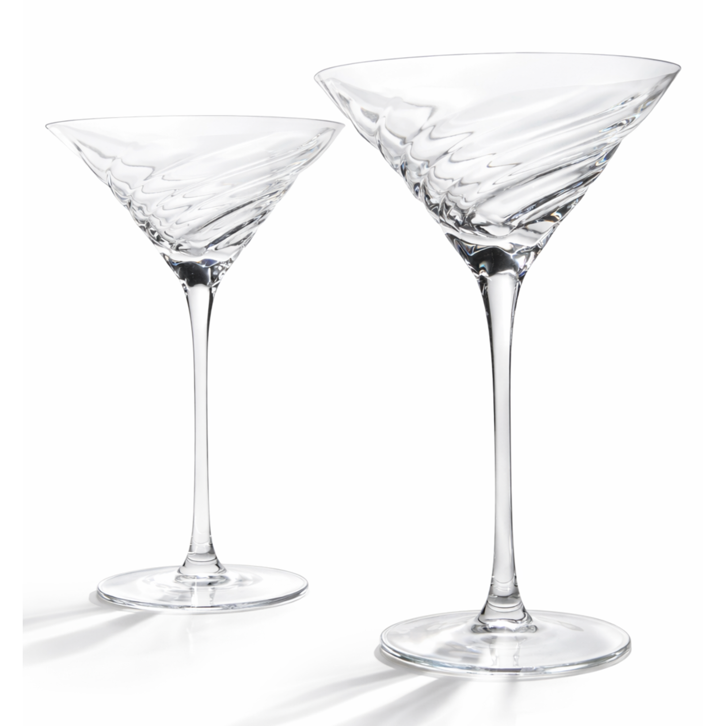 Vortex Crystal Martini Glasses – Set of 2 | Aeration Stemware | Sister.ly Drinkware