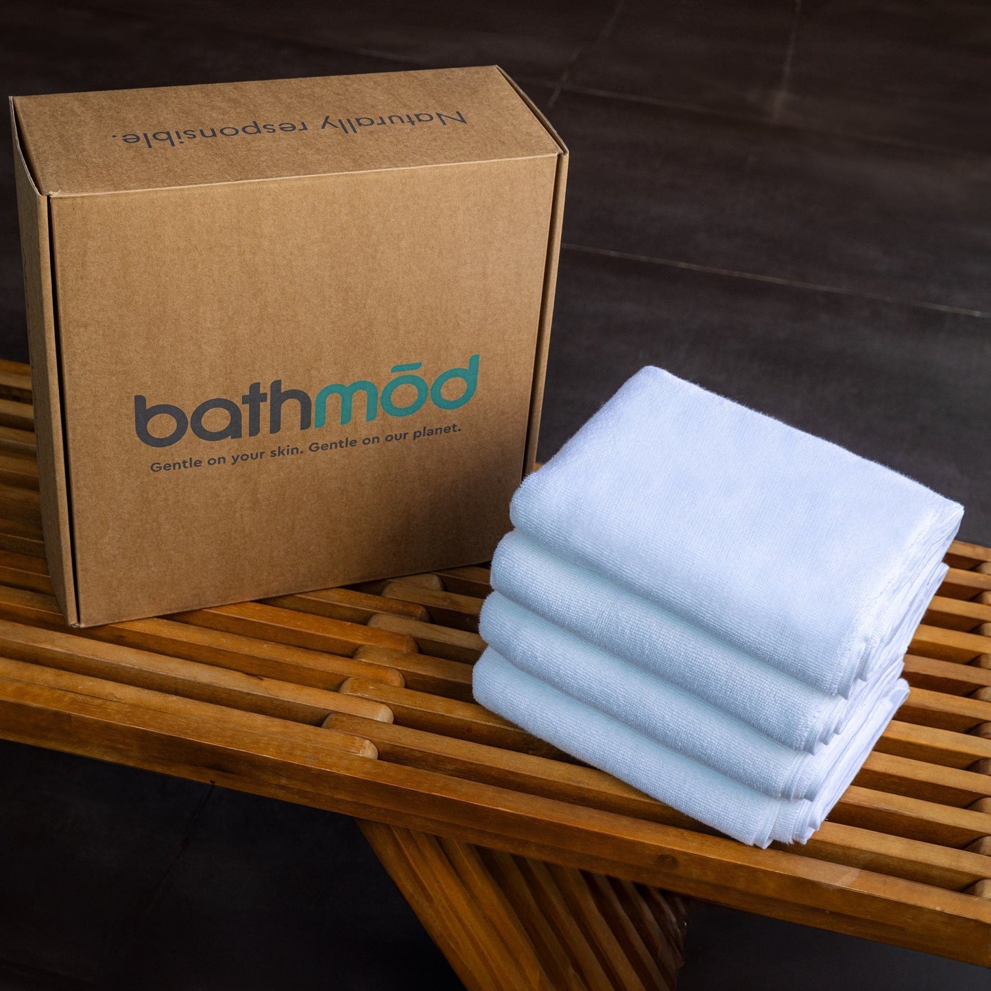 Organic Bath Mat Set – 4-Pack 1,000 GSM Turkish Cotton | ecobrands®