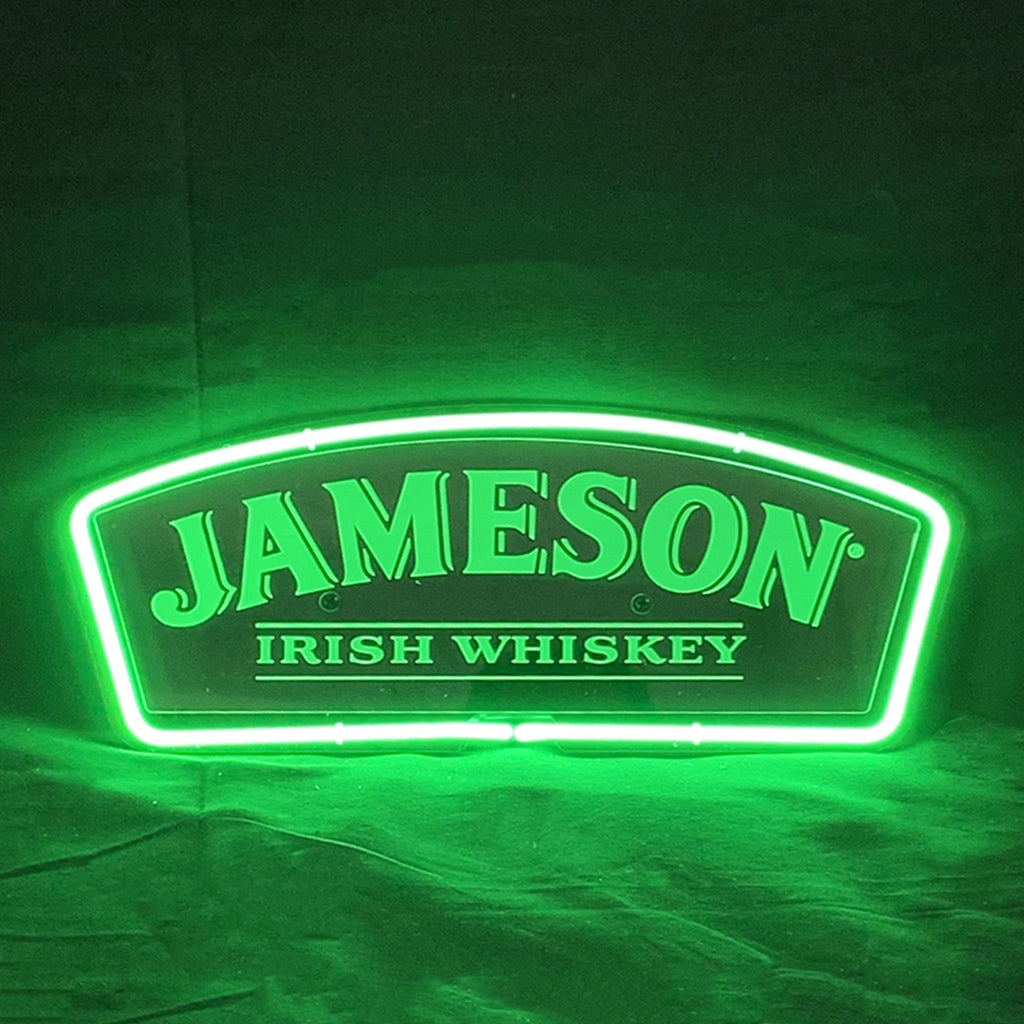 Jameson Irish Whiskey Neon Sign | Real Glass Tube & Acrylic