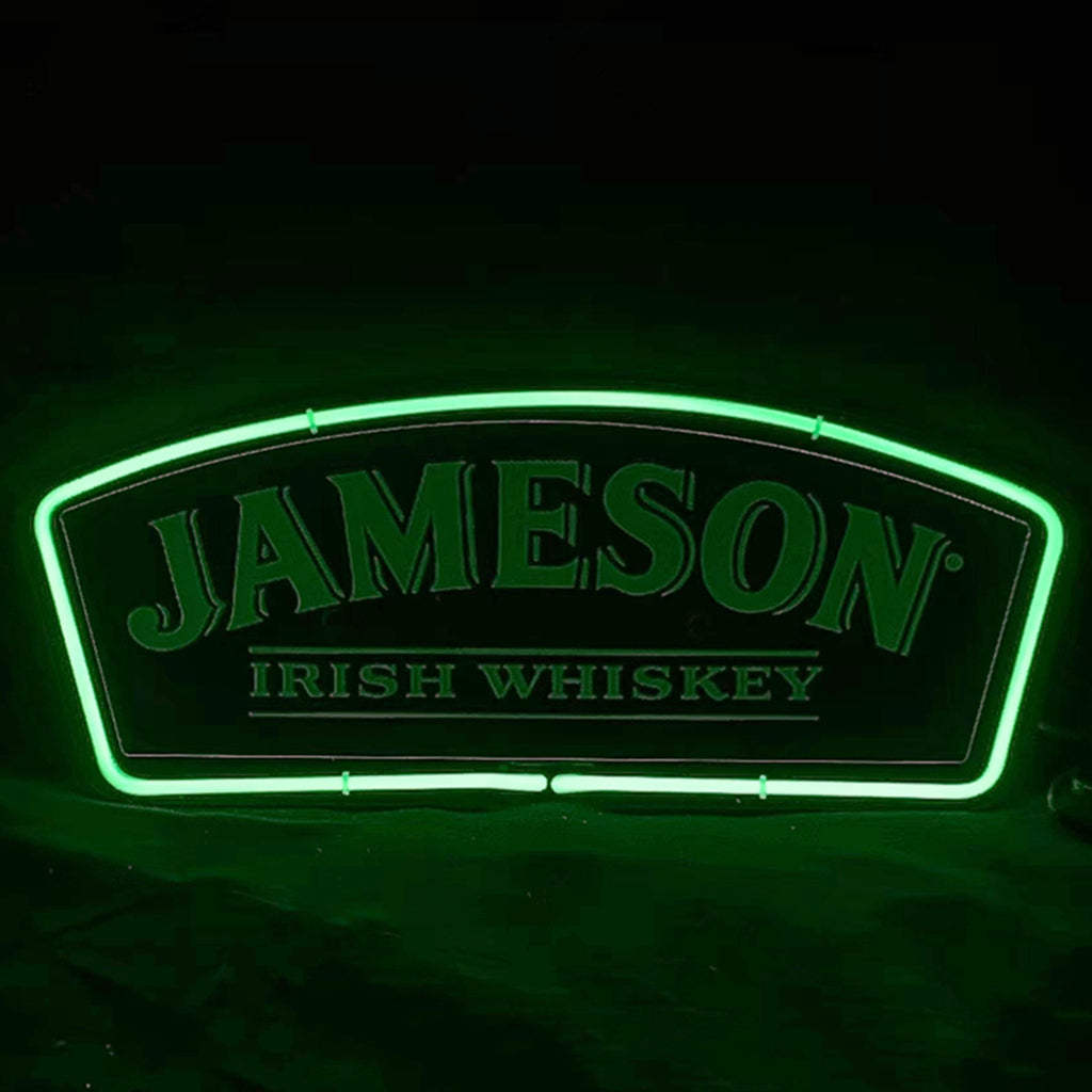 Jameson Irish Whiskey Neon Sign | Real Glass Tube & Acrylic